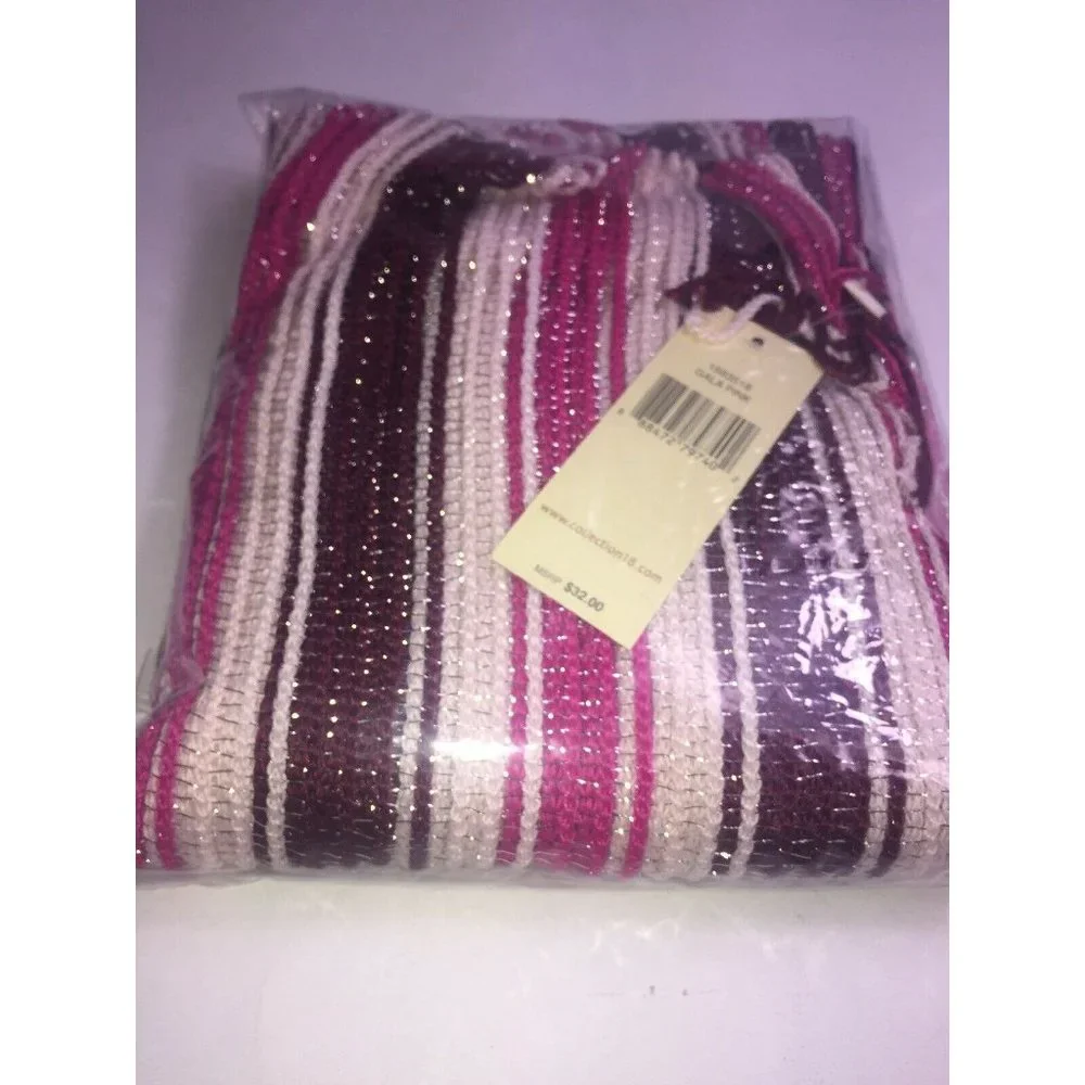 Collection Xiix Multi Stripe Metallic Net Wrap